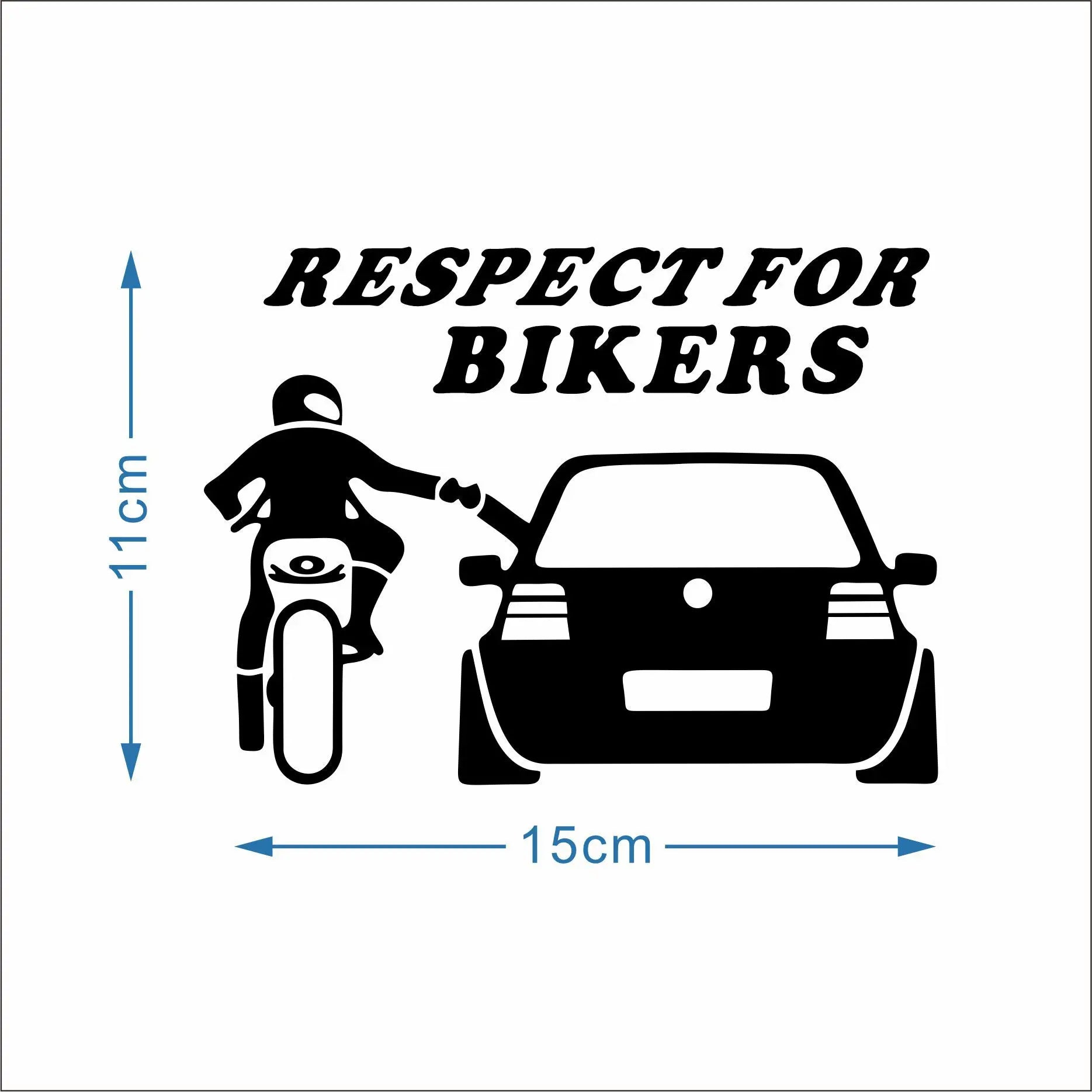 Respect for Bikers Car Window Decal - 5