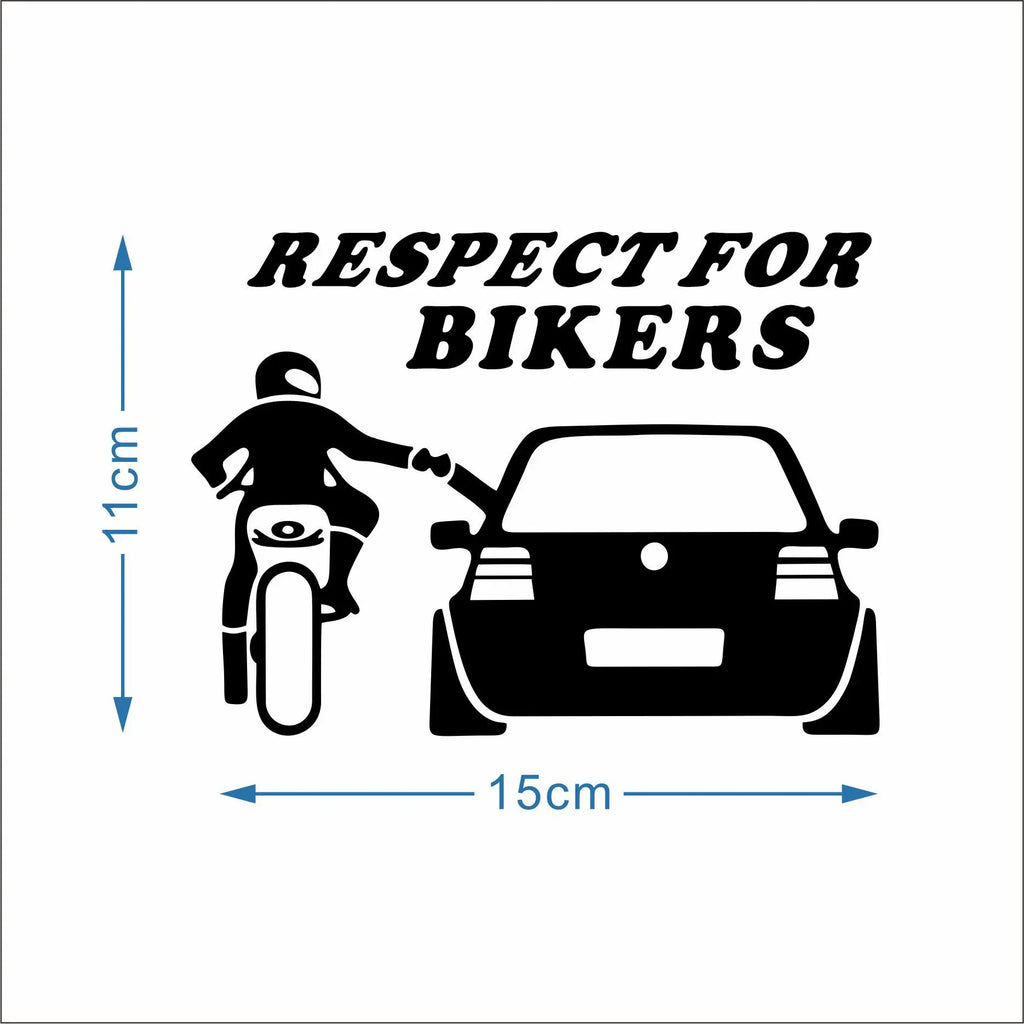Respect for Bikers Car Window Decal