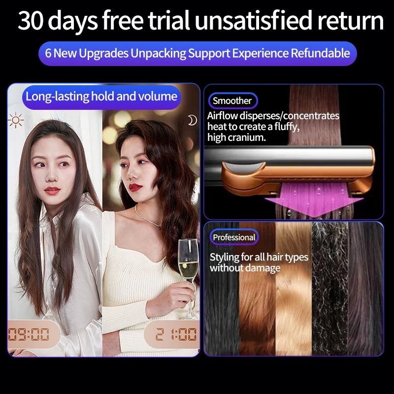 2-in-1 Professional Hair Dryer and Straightener Tool