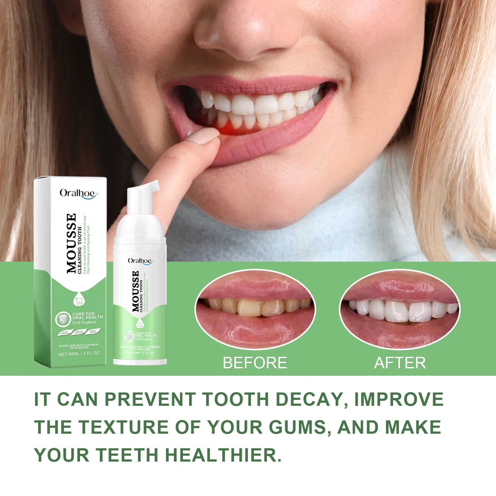 Whitening Foaming Toothpaste for Stain Removal - 8