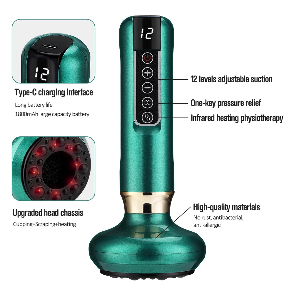 Electric Cupping and Gua Sha Massage Tool for Muscle Relief - 23