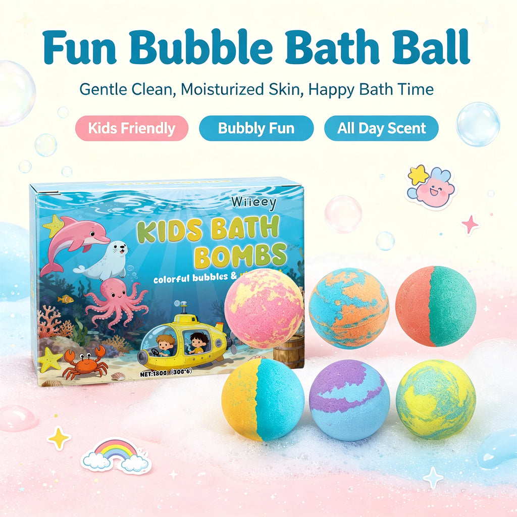 Kids Moisturizing Fizzy Bath Bomb Gift Set