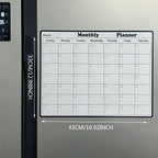 Magnetic Refrigerator Dry Erase Monthly Calendar Planner