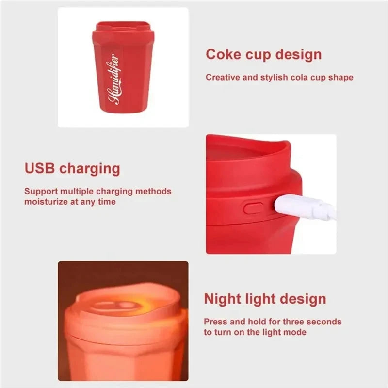 Portable Cup-Shaped USB Desktop Air Humidifier - 10