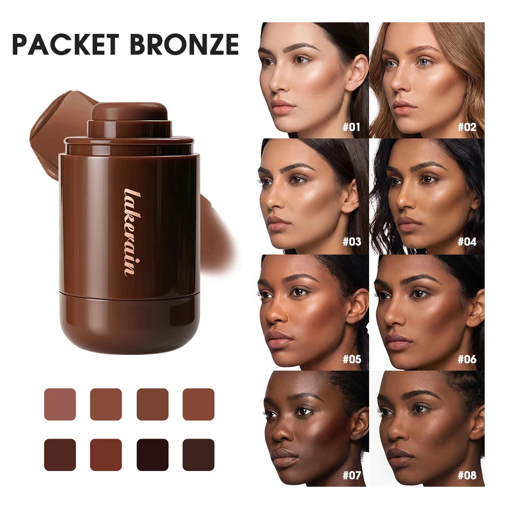 Cream Bronzer Stick for Sculpted Face Contouring
