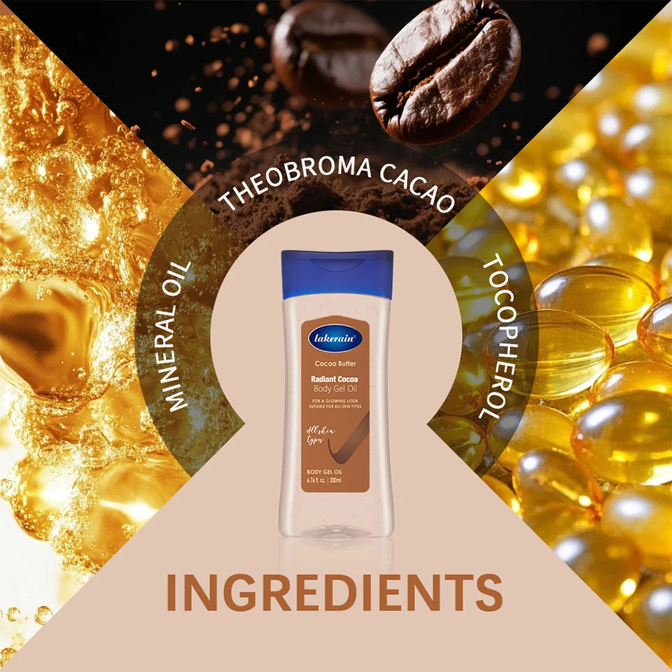 Radiant Cocoa Body Gel Oil for Hydrated Glowing Skin