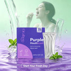 Portable Single-Use Purple Mouthwash Sachets for Fresh Breath