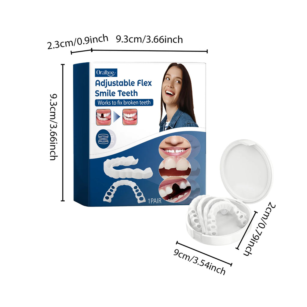 Adjustable Snap-On Smile Veneers for Missing Teeth