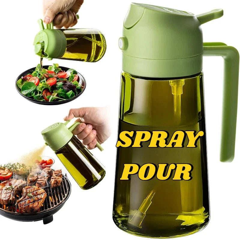 2-in-1 Dual Action Oil Spray and Pour Dispenser for Cooking - 16