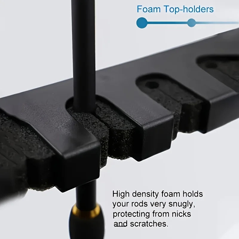Wall Mounted Horizontal Fishing Rod Storage Rack