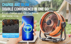 Portable Rechargeable Camping Fan with Night Light and Power Bank
