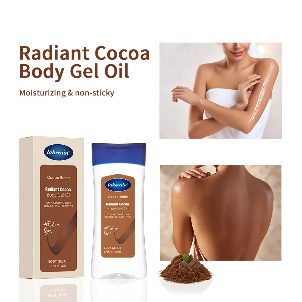 Radiant Cocoa Body Gel Oil for Hydrated Glowing Skin