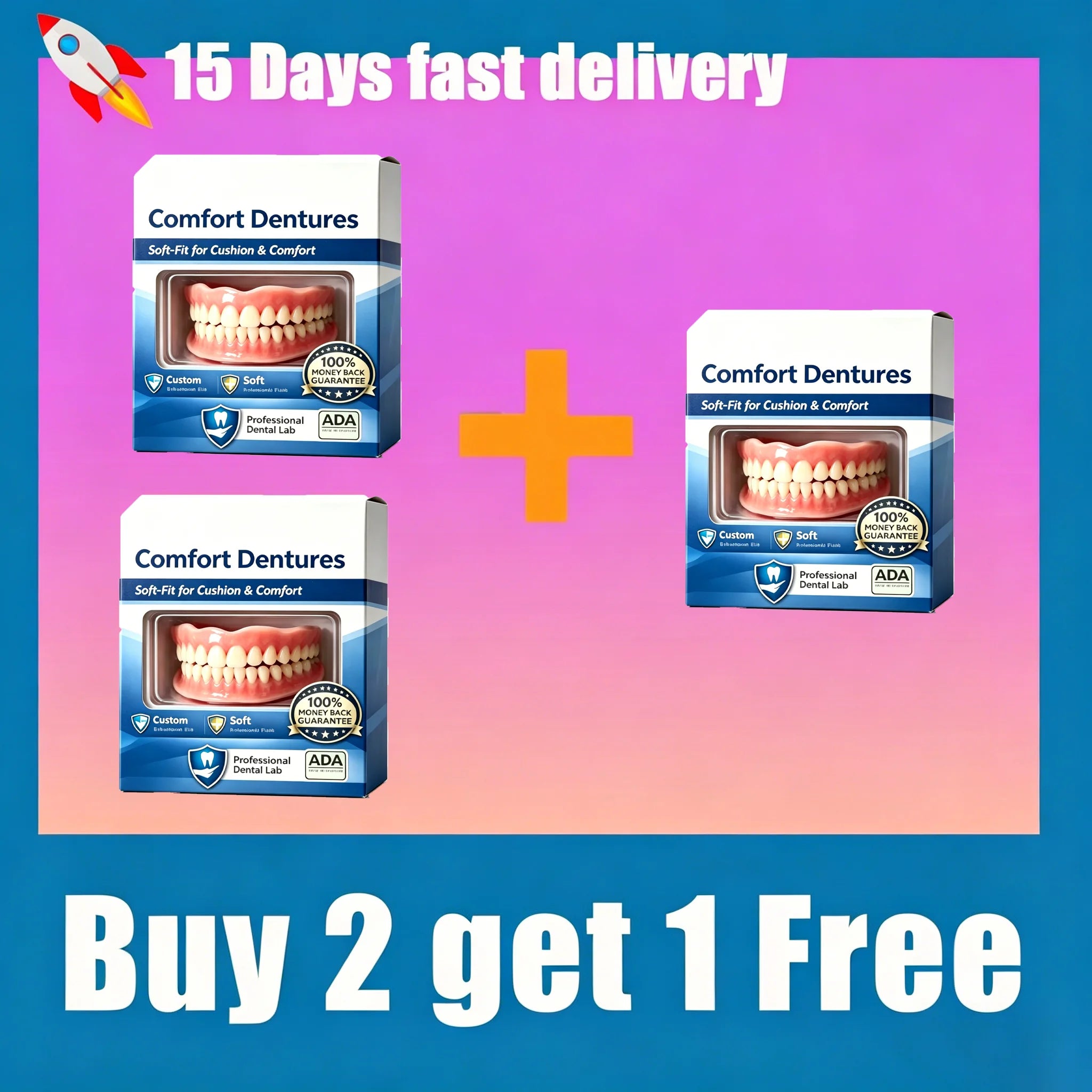 Comfort Fit Instant Smile Veneers Upper and Lower Set - 8