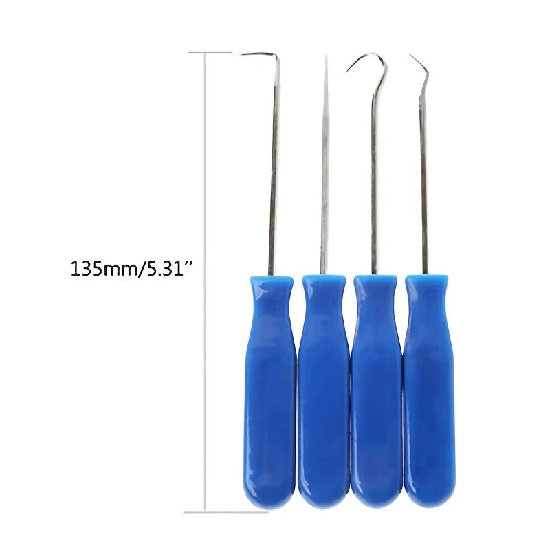 4-Piece Precision Pick and Hook Set for Auto Repairs - 2