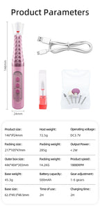 Cordless Electric Nail File and Manicure Drill Kit
