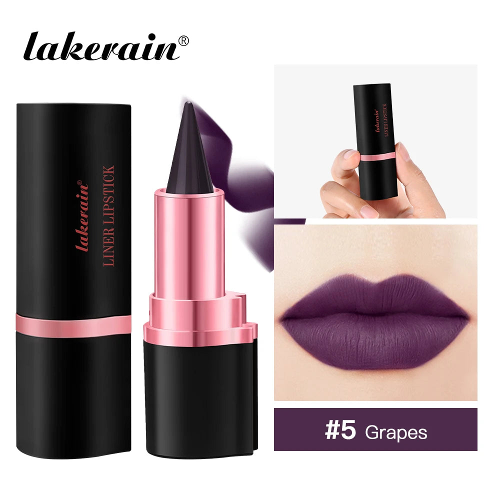 2-in-1 Waterproof Matte Lip Liner and Lipstick Crayon - 33