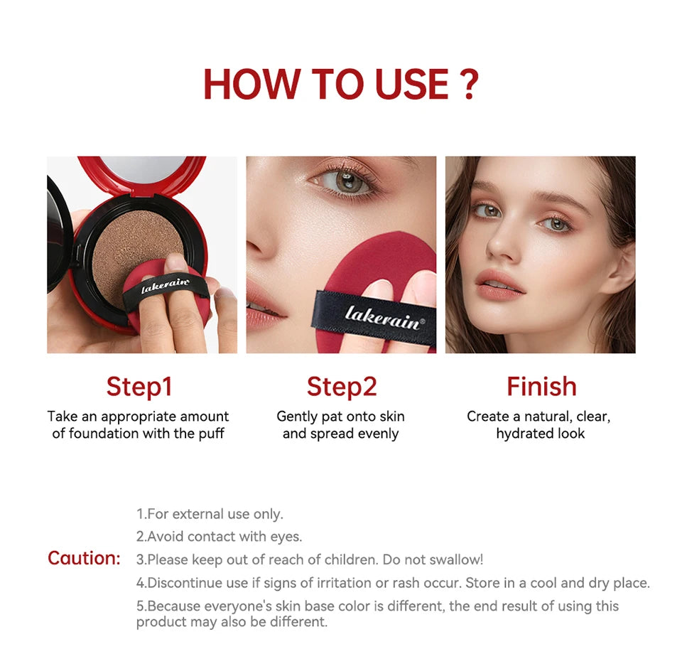 Waterproof Air Cushion Foundation for Flawless Coverage