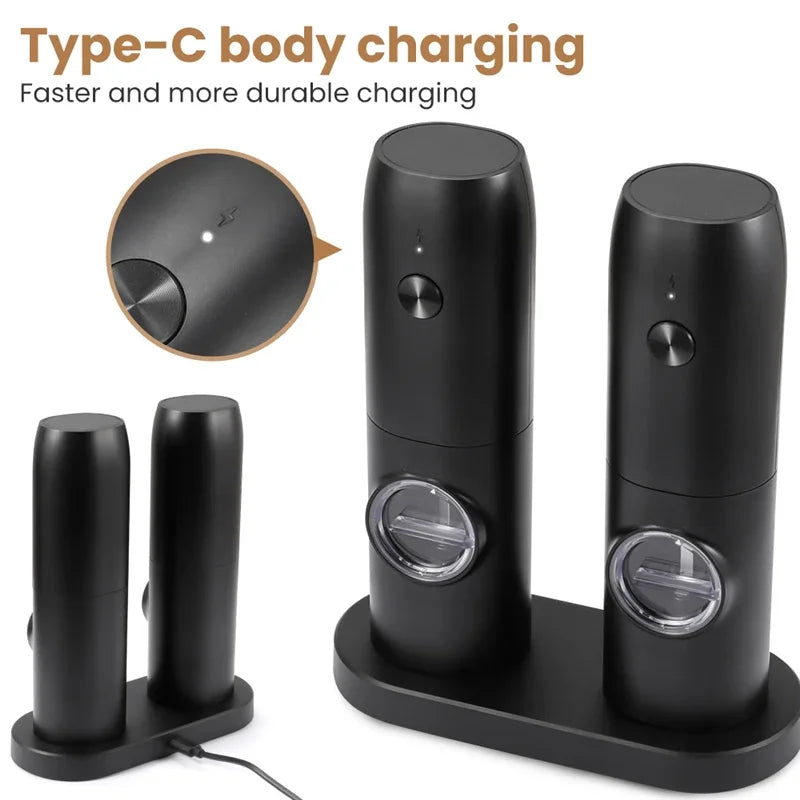 Electric Automatic Salt and Pepper Grinder with LED Light