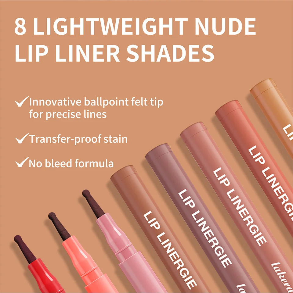 Waterproof Ballpoint Felt Tip Lip Liner Stain - 8