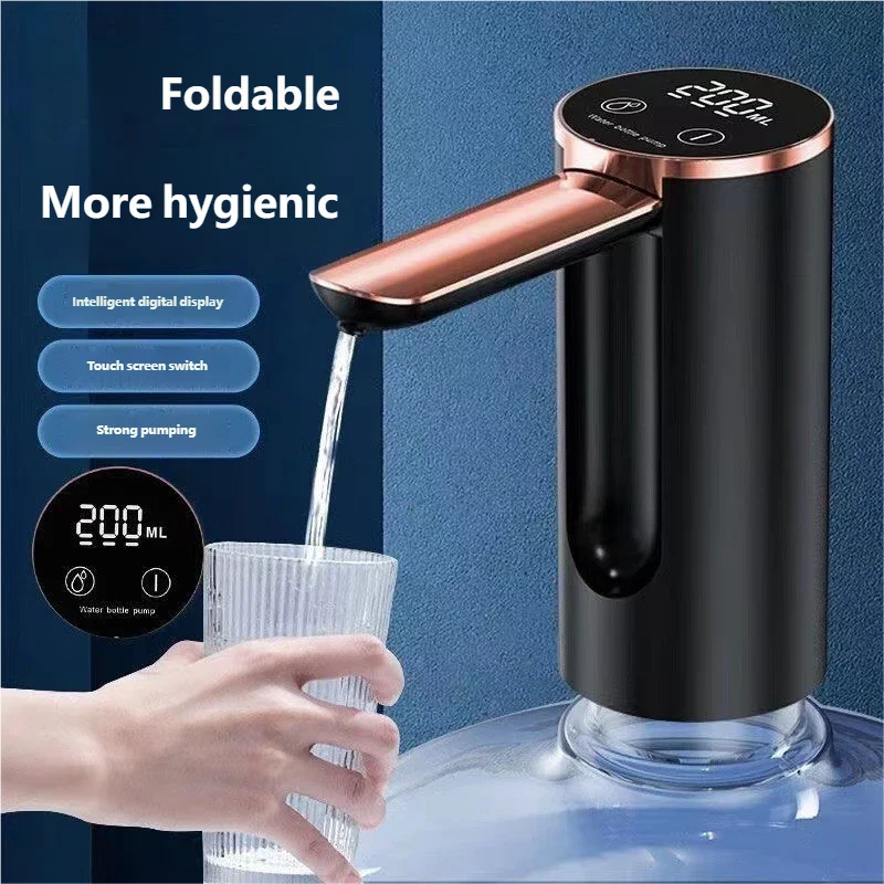 Automatic Rechargeable Electric Water Bottle Pump with Digital Display - 4