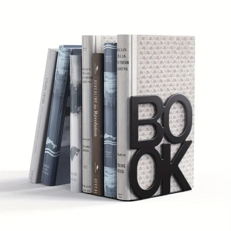 Heavy Duty Metal Bookends for Shelves