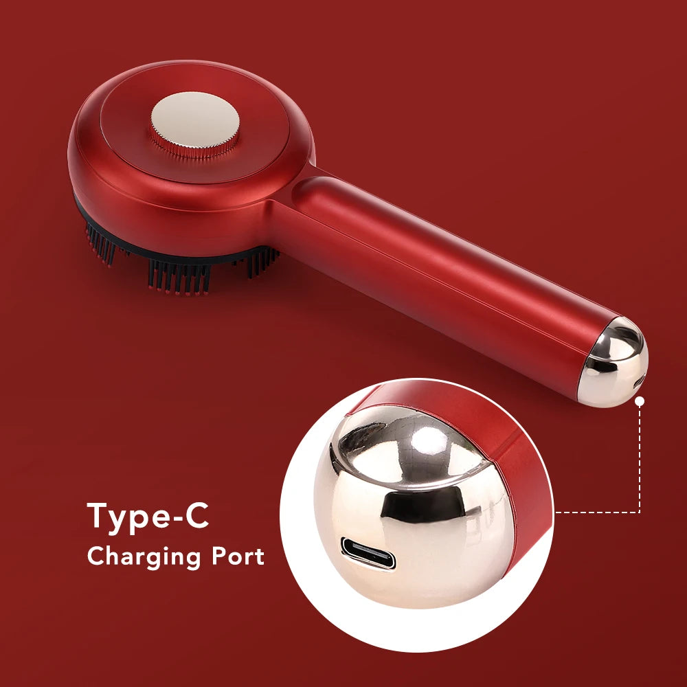 Electric Scalp Massage Comb with Serum Applicator for Hair Growth