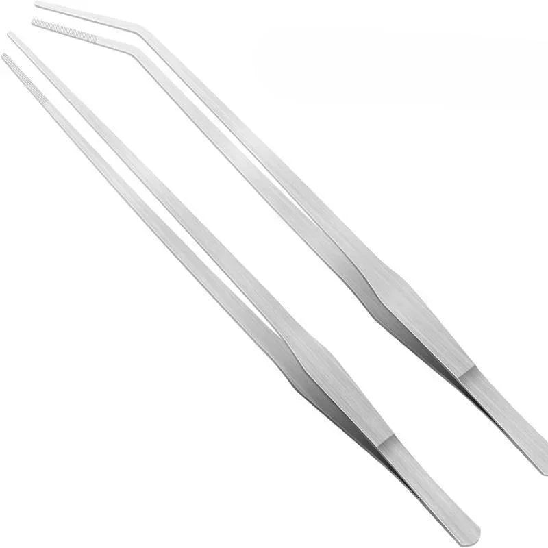 Extra Long Stainless Steel Aquarium and Terrarium Feeding Tweezers - 8