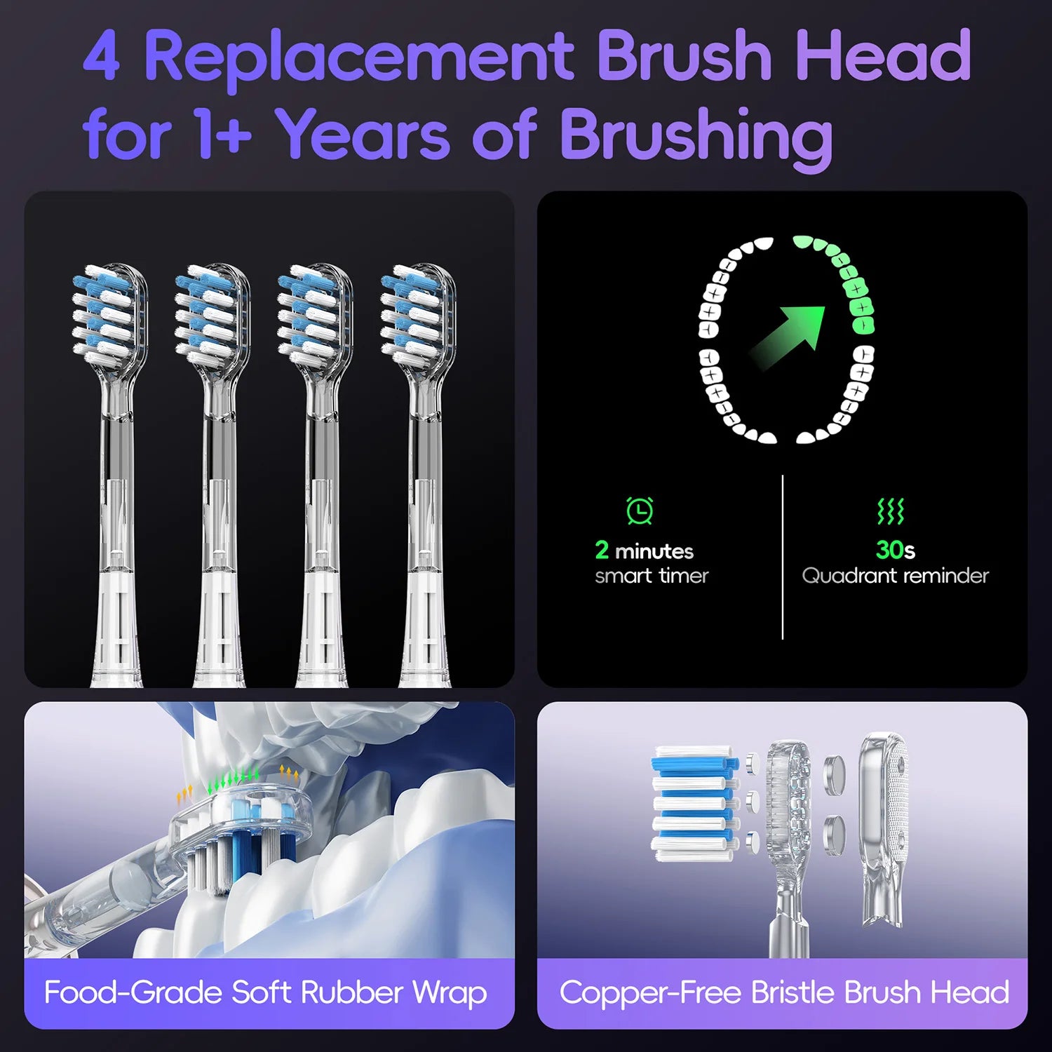 Portable Sonic Toothbrush and Water Flosser Oral Care Set - 6