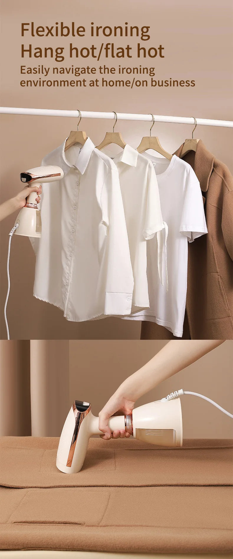Portable Handheld Steam Iron for Garments - 11