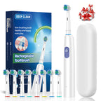Rechargeable Electric Toothbrush with 8 Replacement Heads