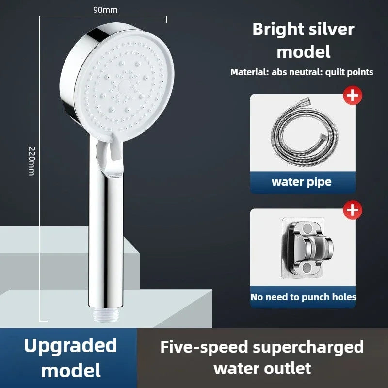 5-Mode High-Pressure Water Saving Shower Head