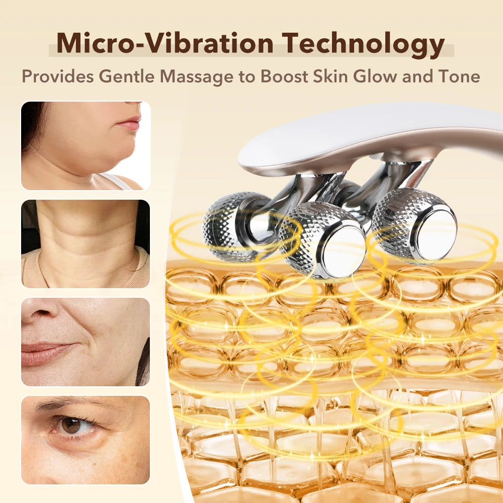 Microcurrent Facial Lifting and Slimming Roller Massager - 2