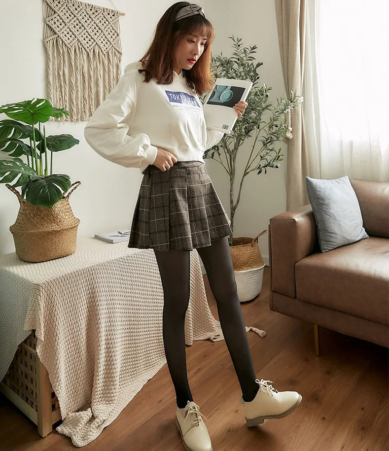 Thermal Fleece Lined Skin Effect Tights for Women