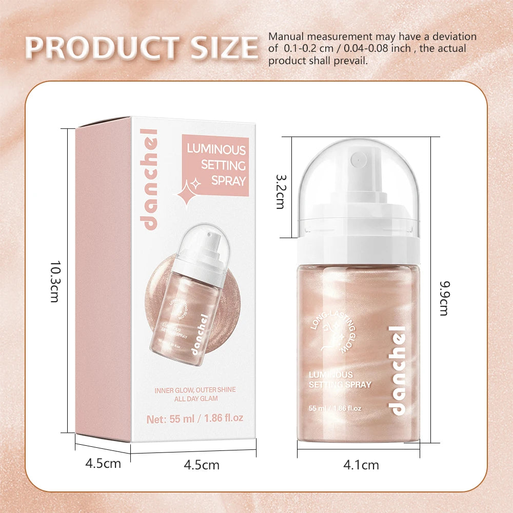 Luminous Hydrating Makeup Setting Spray for Radiant Dewy Finish