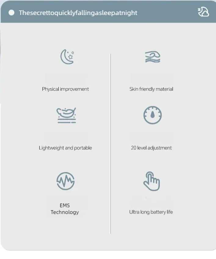 Microcurrent Sleep Aid Device for Insomnia and Anxiety Relief