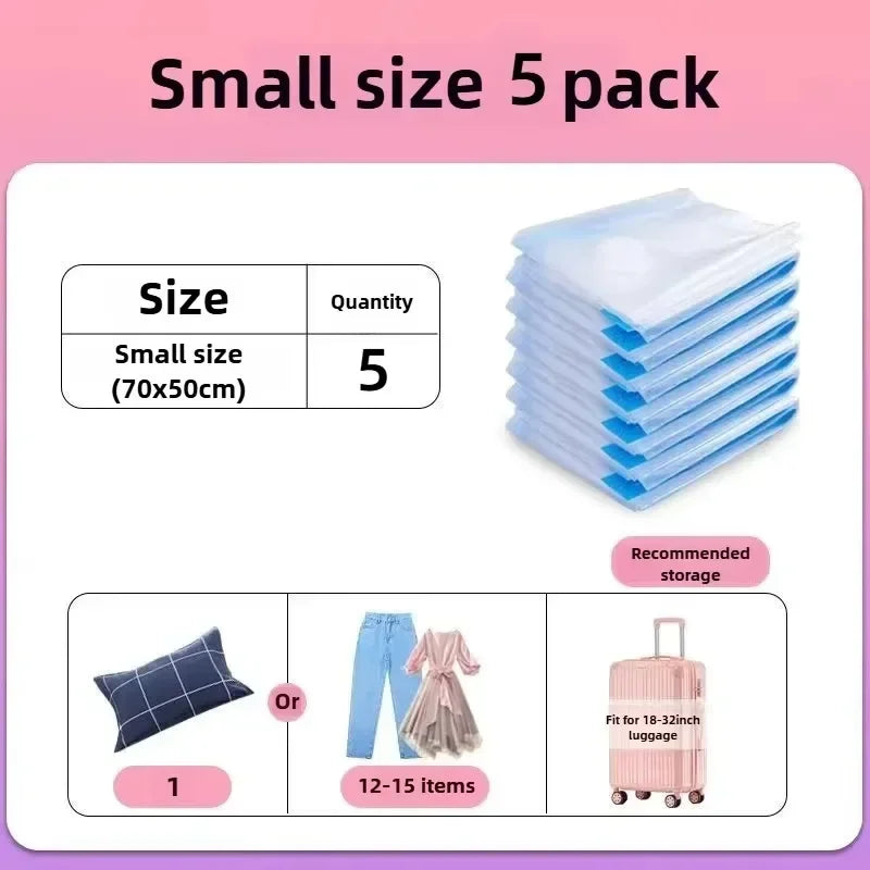 Vacuum Compression Storage Bags for Clothes and Bedding