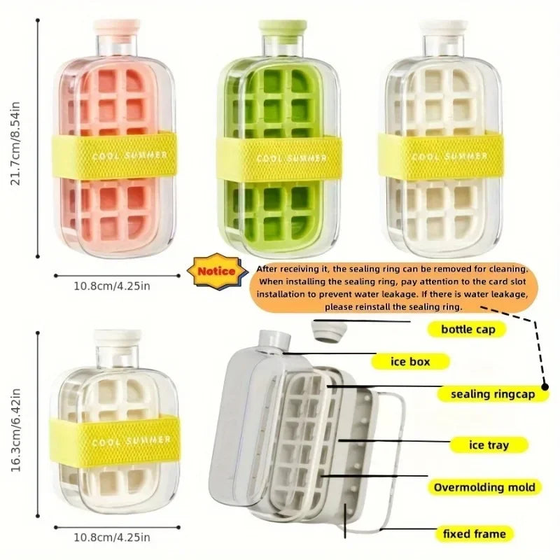 Portable Ice Cube Maker and Storage Bottle - 5