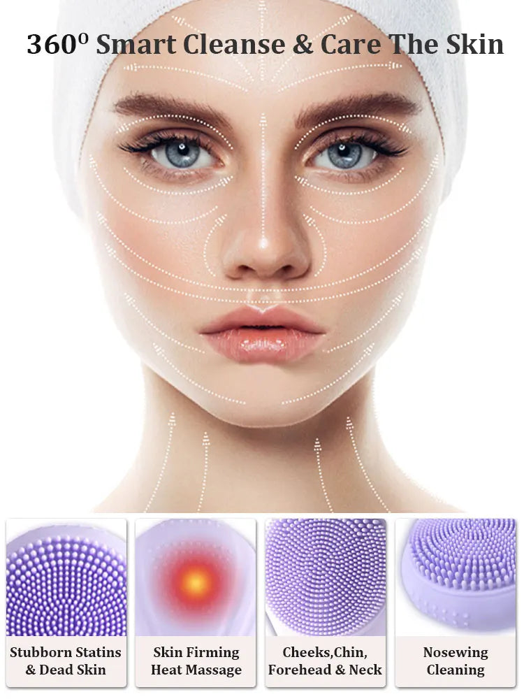 Electric Sonic Facial Cleansing and Exfoliating Brush