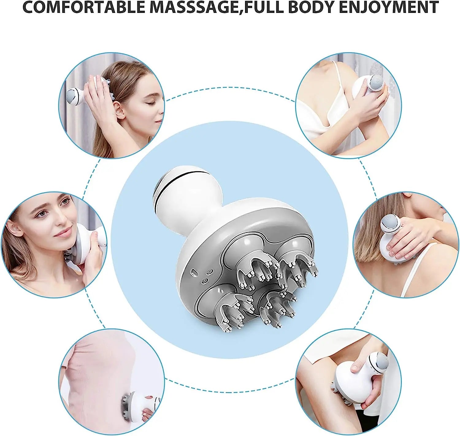 Electric Cordless Scalp and Body Massage Tool - 4