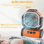 Portable LED Camping Fan with 20000mAh Battery and Remote