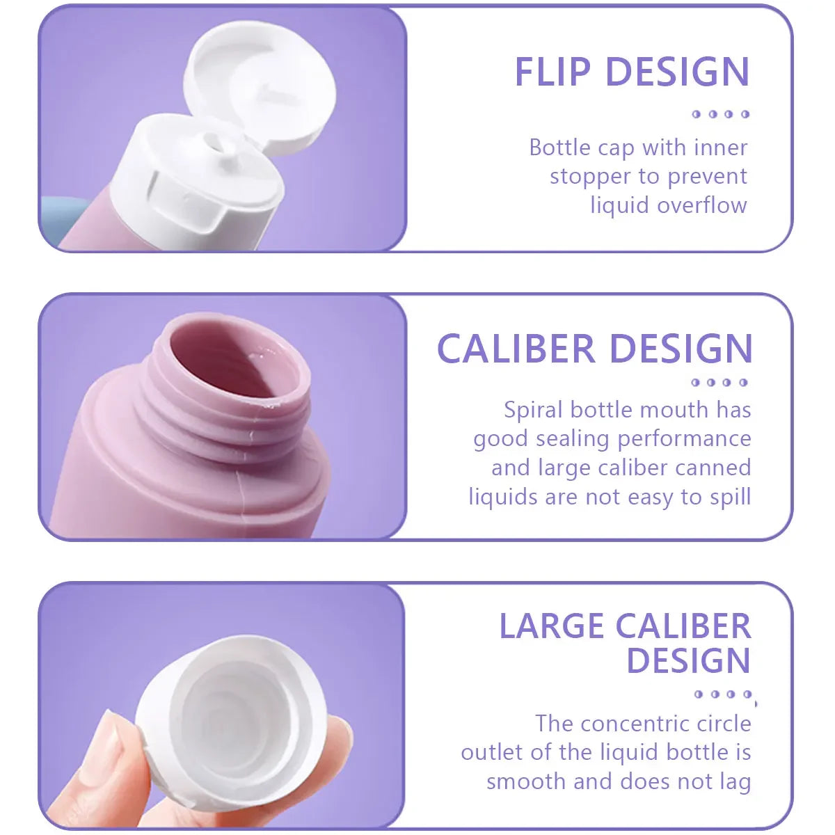 Leak-Proof Refillable Travel Bottles for Toiletries