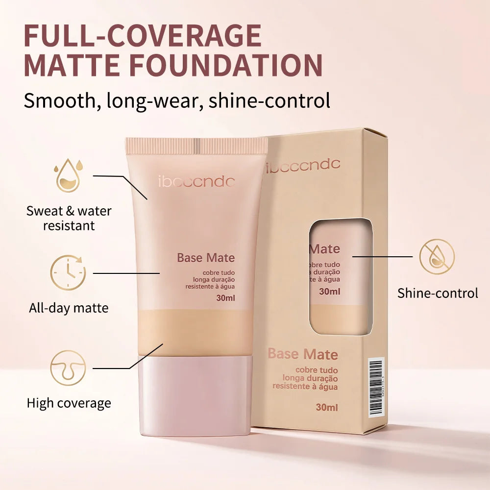Long-Lasting Waterproof Matte Liquid Foundation