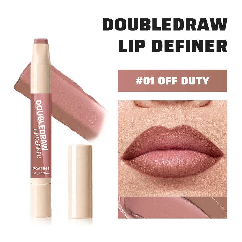 2-in-1 Dual-Ended Lip Liner and Matte Lipstick Pencil