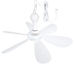 Portable USB Hanging Ceiling Fan for Camping and Dorms