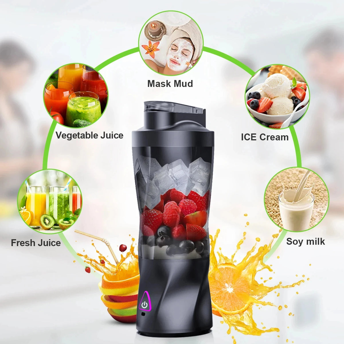 Portable USB Rechargeable Personal Smoothie Blender