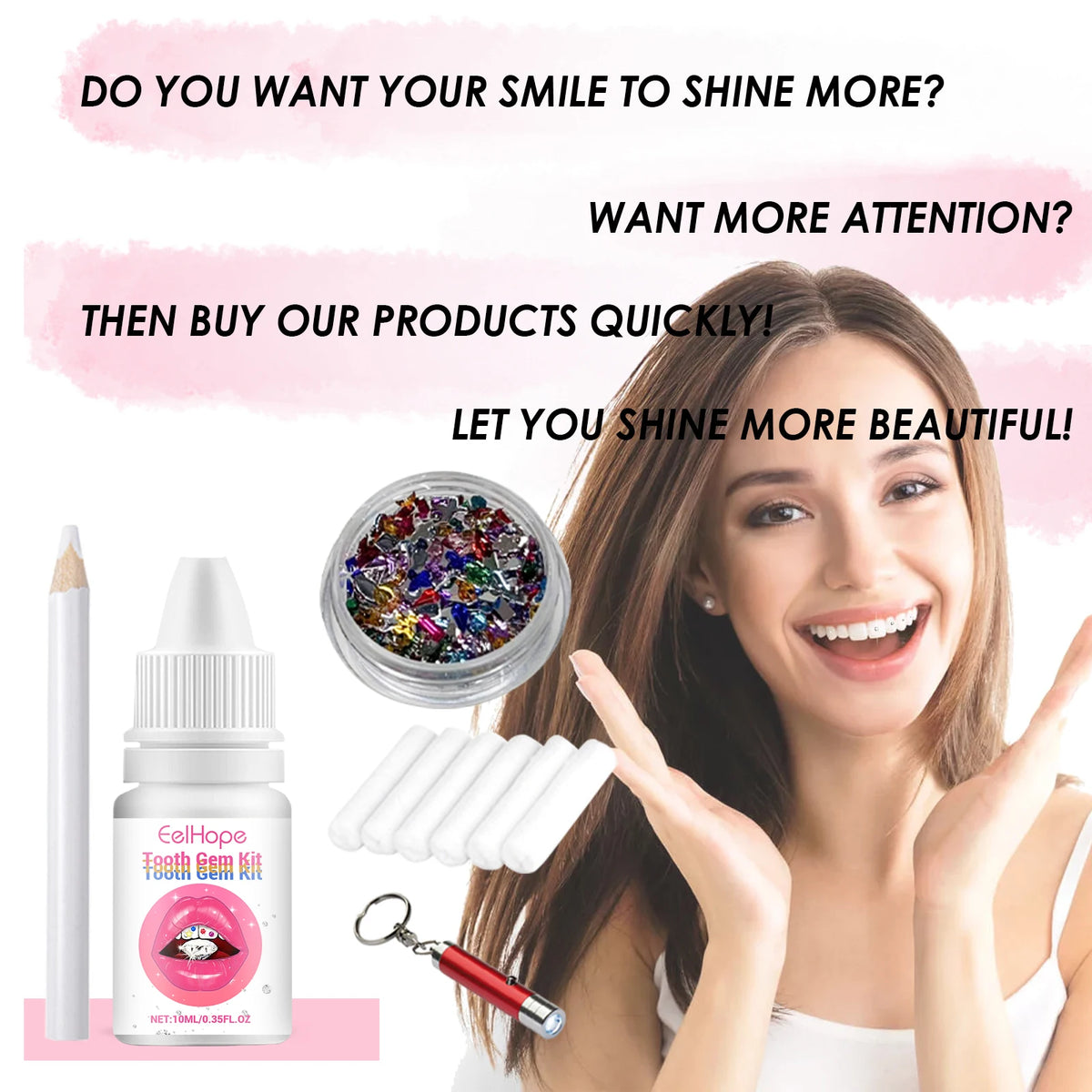 Professional DIY Tooth Gem Jewelry Decoration Kit