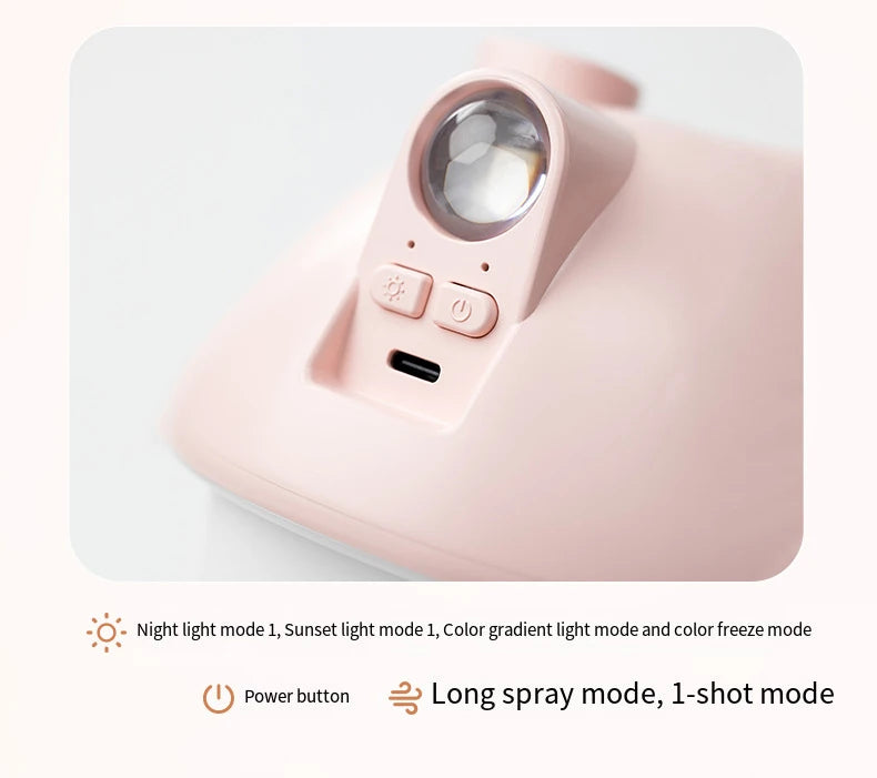 Cute Mushroom House Humidifier with LED Night Light - 17