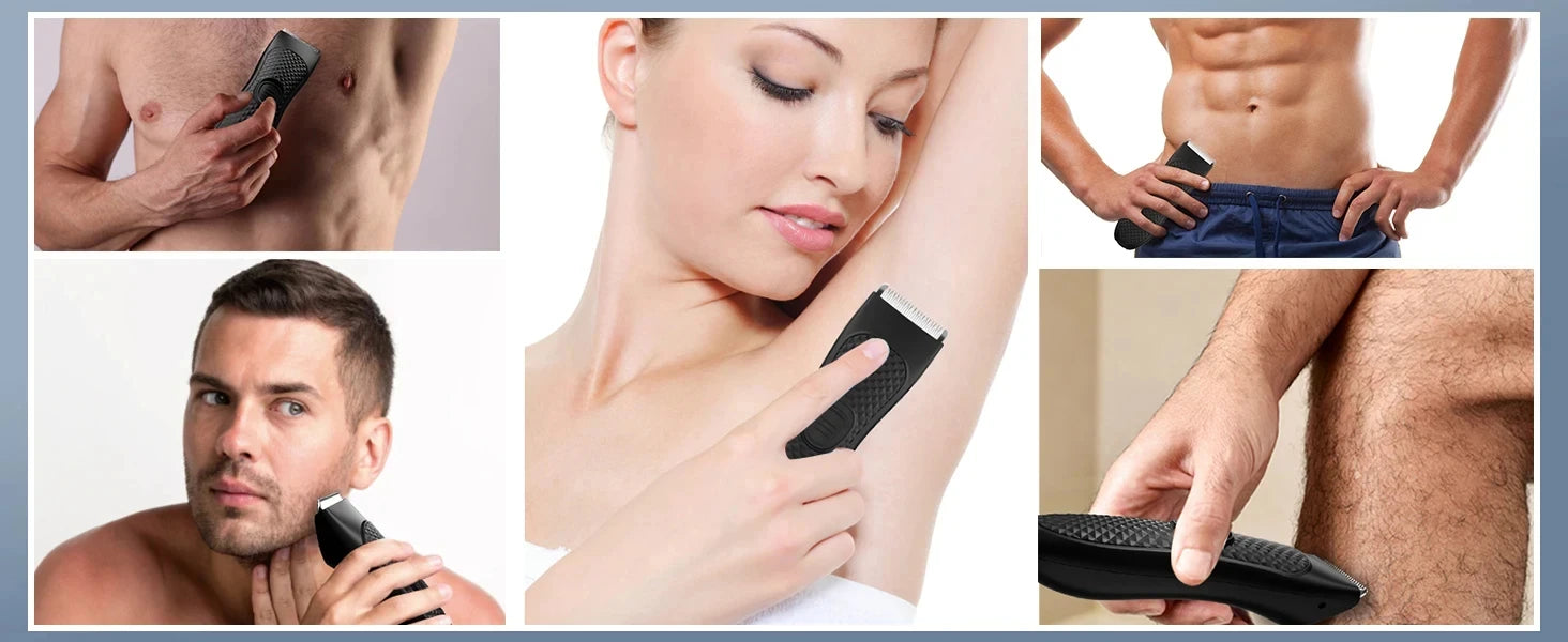 Electric Waterproof Body and Groin Hair Trimmer for Men - 13