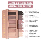 6-Color Soft Pink Neutral Eyeshadow Palette