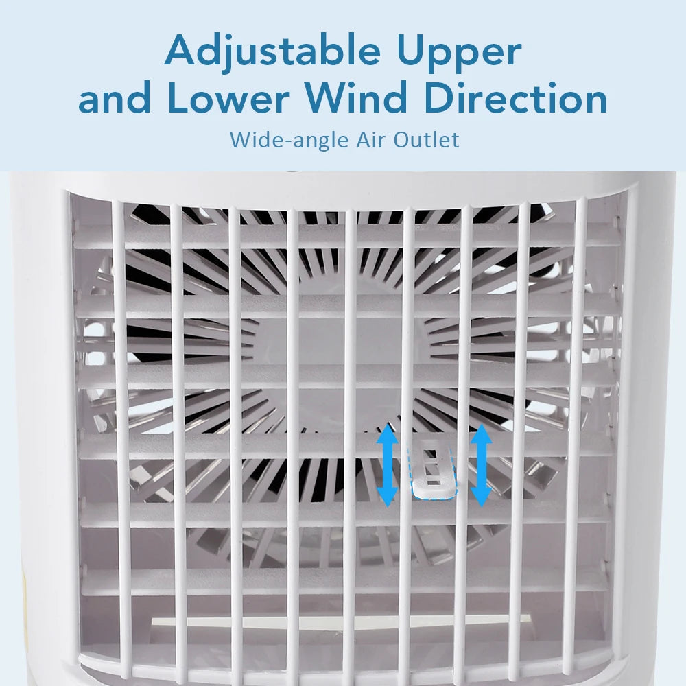 3-in-1 Portable Desktop Air Cooler and Humidifier Fan
